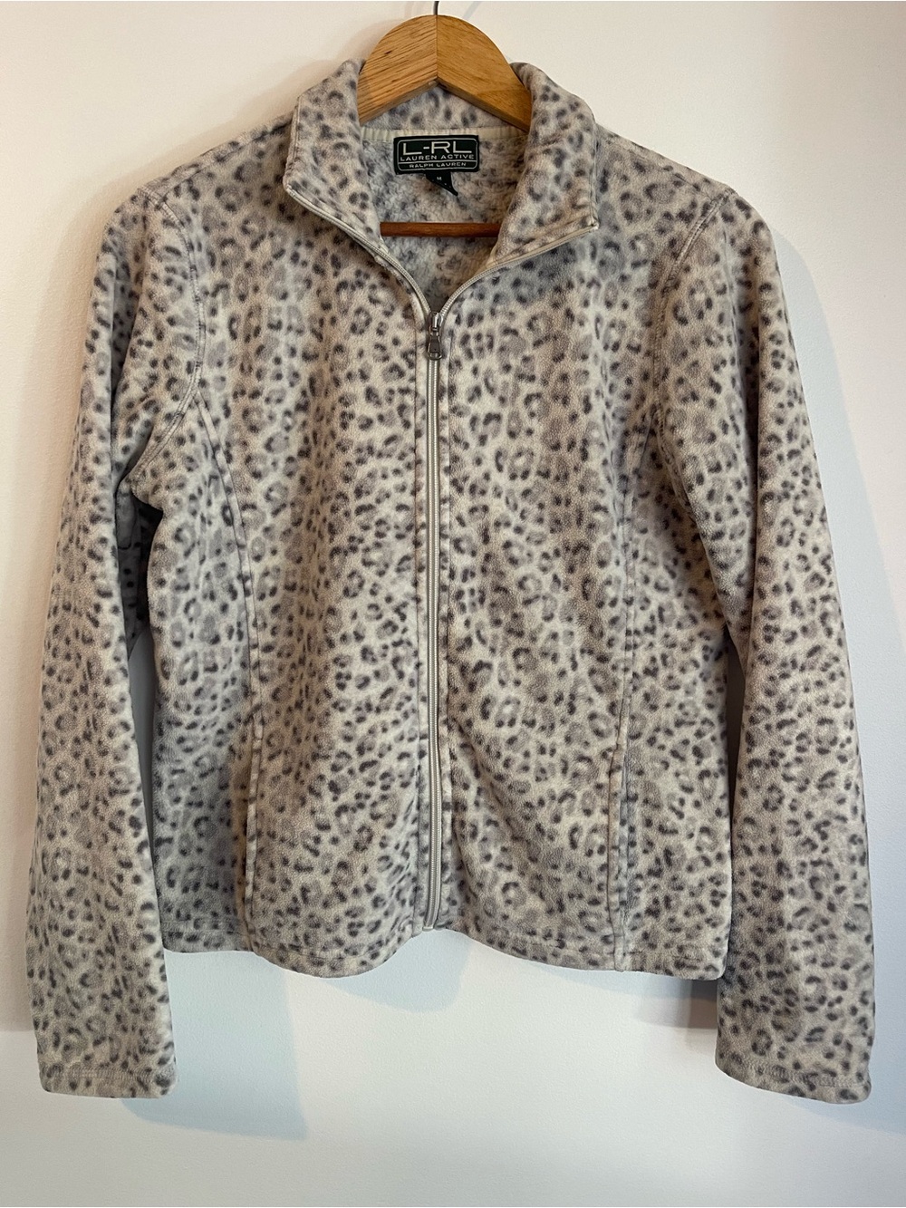 LRL Lauren Ralph Lauren Snow Leopard Fleece Jacket M